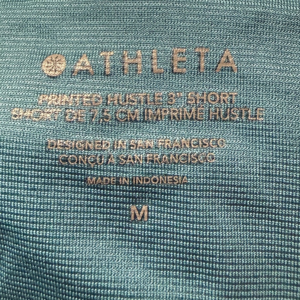 Athleta Womens Burgundy Ribbed Racerback Tank and Teal Floral Shorts Set Size M - Picture 9 of 9